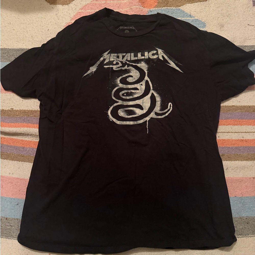 Metallica Don't Tread on Me Spray Paint Black Album Shirt- XL